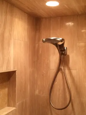 Restrooms — Tile & Stone Installation Services project by Sunset Flooring And Tile Llc
