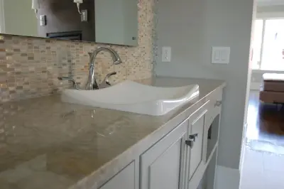 Home Construction for the Cure — Tile & Stone Installation Services project by Cadenza Granite And Marble