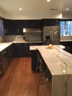 Calacatta Quartzite Kitchen Renovation by Ecstatic Stone, LLC