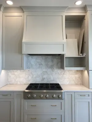 Modern Kitchen Backsplash Setup — Tile & Stone Installation Services project by Dprocustoms LLC