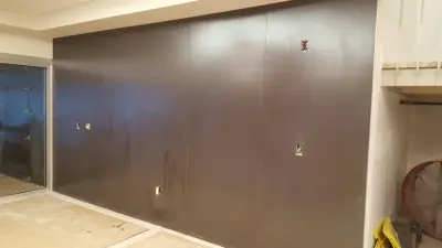 Crossville Thin Tile Installation for Credit Union Laminam — Tile & Stone Installation Services project by JD Tile