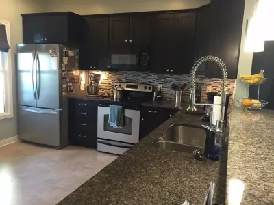 Espresso Brown Kitchen Mosaic Tiles — Tile & Stone Installation Services project by Unique Granite & Marble