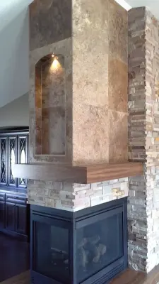 Chimney — Tile & Stone Installation Services project by Tony's Tile LLC