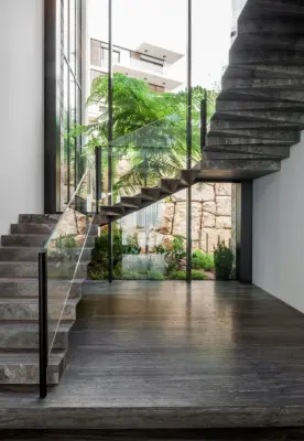 Aerial staircase — Tile & Stone Installation Services project by Ultimate Stones Connoisseur