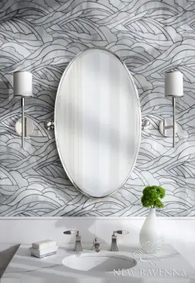 Gemstone Glass Mosaics — Tile & Stone Installation Services project by New Ravenna