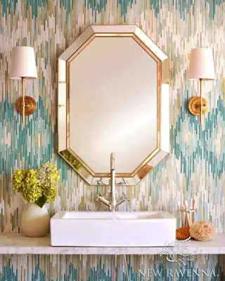 Fabric-Inspired Mosaics — Tile & Stone Installation Services project by New Ravenna
