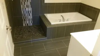 Mequon Master Bathroom Renovation — Tile & Stone Installation Services project by Heinrichs Custom Tile And Stone