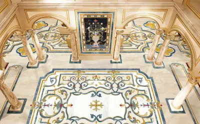 Aalto Marble Inlay - Stone & Concrete Installation in Fairfield, IA