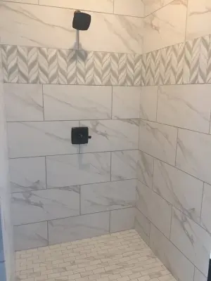 Contemporary Bathroom | Home Showcase 2017 — Tile & Stone Installation Services project by Tile Trends, Inc.