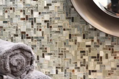 Contemporary Mosaic Bathroom — Tile & Stone Installation Services project by Sydney Glasstiles