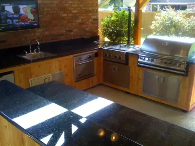 Grilling Outdoors — Tile & Stone Installation Services project by Stone Source LLC