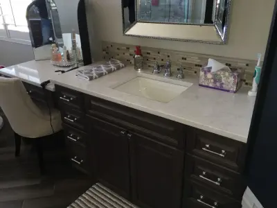 Modern Kitchen and Master Bathroom | Parker, CO — Tile & Stone Installation Services project by Sol Granite & Natural Stone