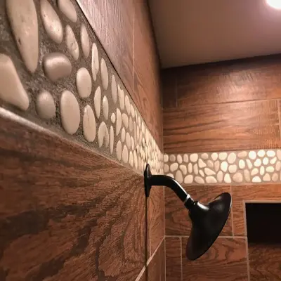 Bathroom Pebble Tile Photo Gallery — Tile & Stone Installation Services project by Pebble Tile Shop
