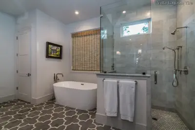 Cement Tile Bathroom of Piazza Grande — Tile & Stone Installation Services project by Villa Lagoon Tile