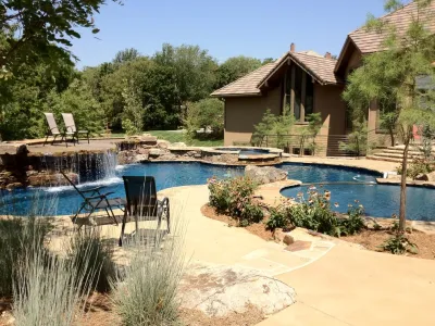 Hallbrook Rustic Elegance — Landscape Design project by Lorax Design Group in Leawood