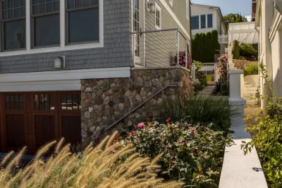 Beachside Retreat — Landscape Design project by Louis Fusco Landscape Architects in Westport
