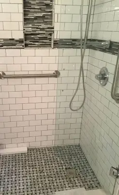 Victorian-inspired shower — Tile & Stone Installation Services project by Wells Tile Company