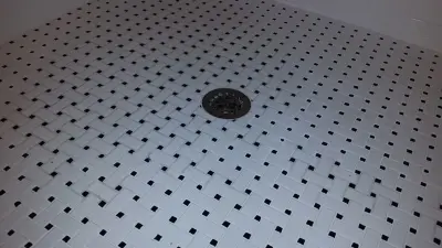 Toledo Dots Bathroom Renovation — Tile & Stone Installation Services project by Midwest Mosaic, Inc.