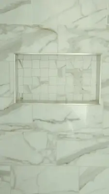 West Knoxville primary bathroom — Tile & Stone Installation Services project by Wells Tile Company
