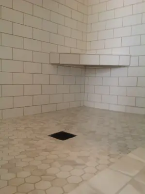 Norfolk Master Bath with White Subway and Octagon Tiles — Tile & Stone Installation Services project by Man N Mountain-Tile & Stone