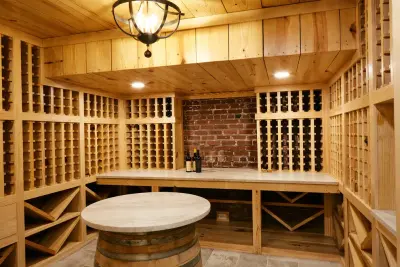 Wine Storage Room — Tile & Stone Installation Services project by Stone Creek Surfaces