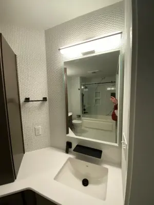 24x48 Tiled Shower and Tub Enclosure by Paramount Tile Design
