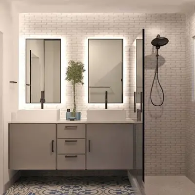 Three-Dimensional Bathroom Concepts by DL Flooring & Design