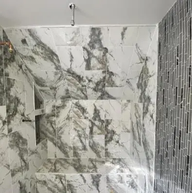 7x7 Shower Enclosure by Paramount Tile Design