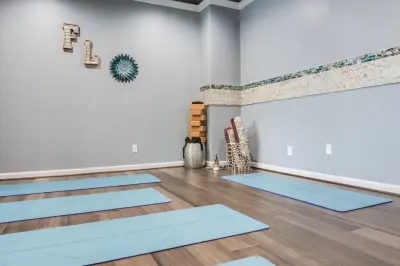 A Hair Salon and Yoga Studio by Kitchen And Home Design