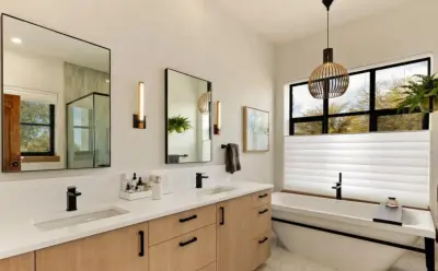 Adobe Primary Bath by Eren Design And Remodel