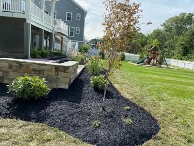 Steps & mulching — Landscape Design project by MA Cleaning & Landscaping Design Inc