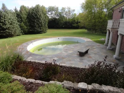 Fiberglass Side Pool Removal - Barrington Hills, IL — Landscape Design project by Mack Land, LLC