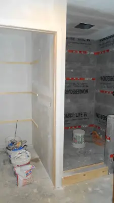 Armbrust Acres Basement Bathroom Renovation by McKean's Floor To Ceiling