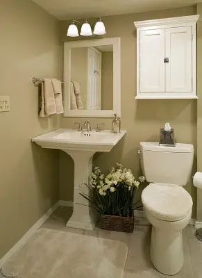 ARROW ROAD POWDER ROOM by Custom Design Construction & Interiors Inc.