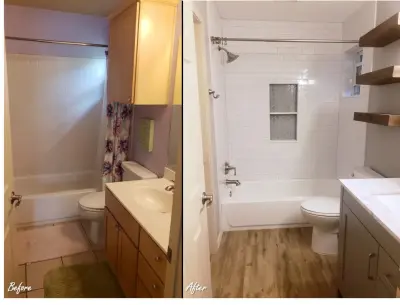 Avery Ranch Visitor Bathroom — Kitchen Remodeling project by 512 Remodel