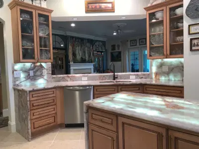 Illuminated Countertops — Kitchen Remodeling project by Master Homes Design Center