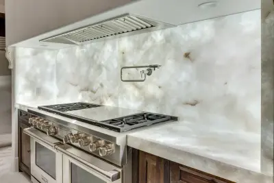 Illuminated Miterfolded Quartzite Project by The Cottage