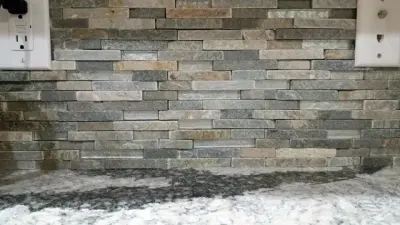 Quartz Backsplash and Hexagonal Island in Cypress, TX — Kitchen Remodeling project by A Beautiful Floor, Inc