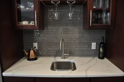 Home Beverage Station — Kitchen Remodeling project by IVO Cabinets & Surfaces