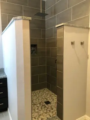Shower with no barriers — Kitchen Remodeling project by Knight Residential Services