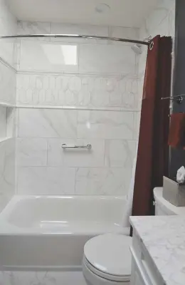 Luminous White Bathroom — Kitchen Remodeling project by Jim Carver & Sons Home Improvements