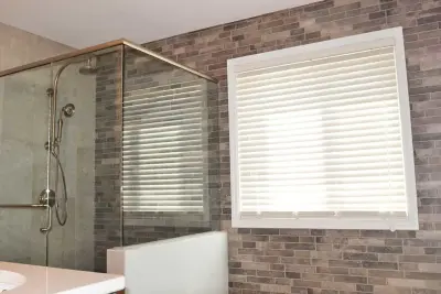 Bathroom Stone Tile Feature Wall — Kitchen Remodeling project by Jim Carver & Sons Home Improvements