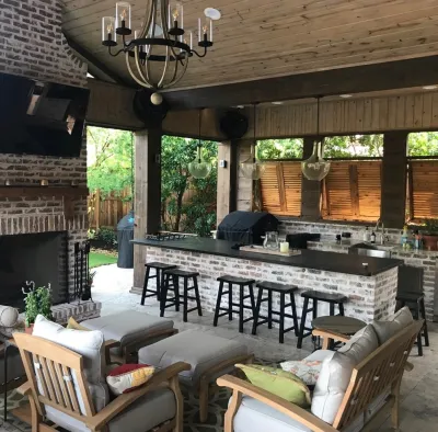 Outdoor Kitchen — Landscape Design project by Marquise Pools in Spring