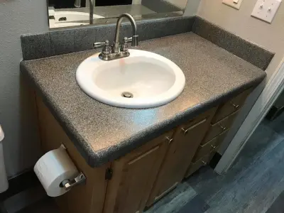Vanity Countertops for Bathrooms — Kitchen Remodeling project by PK's Fine Finishing & Painting