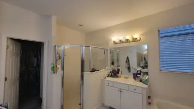 Bathroom Renovation Featuring New Shower and Tub by Kitchen Solvers Of Orlando