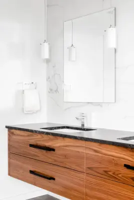 Contemporary Bathroom Renovation — Kitchen Remodeling project by Kitchens By Herzenberg