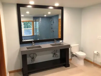 Blue Waves Bathroom Renovation Project by ER Renovation, Inc.