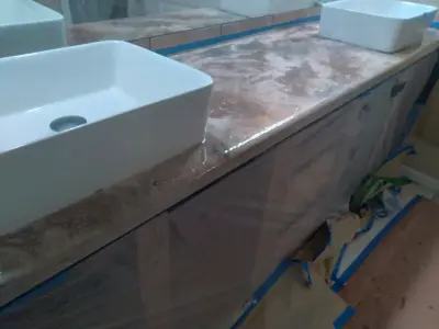 Epoxy Countertop Bathroom Renovation — Kitchen Remodeling project by ABN Homes, LLC