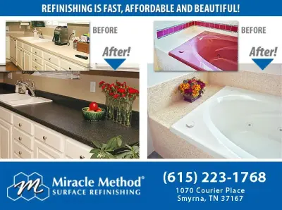 Bathroom Renovation - Transformation Showcase — Kitchen Remodeling project by Miracle Method Refinishing