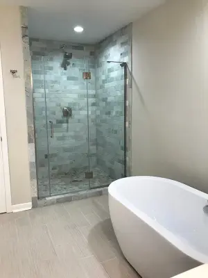 Contemporary Master Bathroom Renovation for Him and Her in San Antonio by C&S Enterprises, LLC